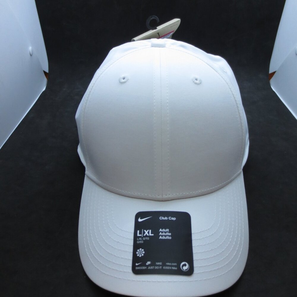 Nike Unisex Club Cap / Hat FB6452-100 Dri-Fit Swoosh - White - Size: L/XL - NWT